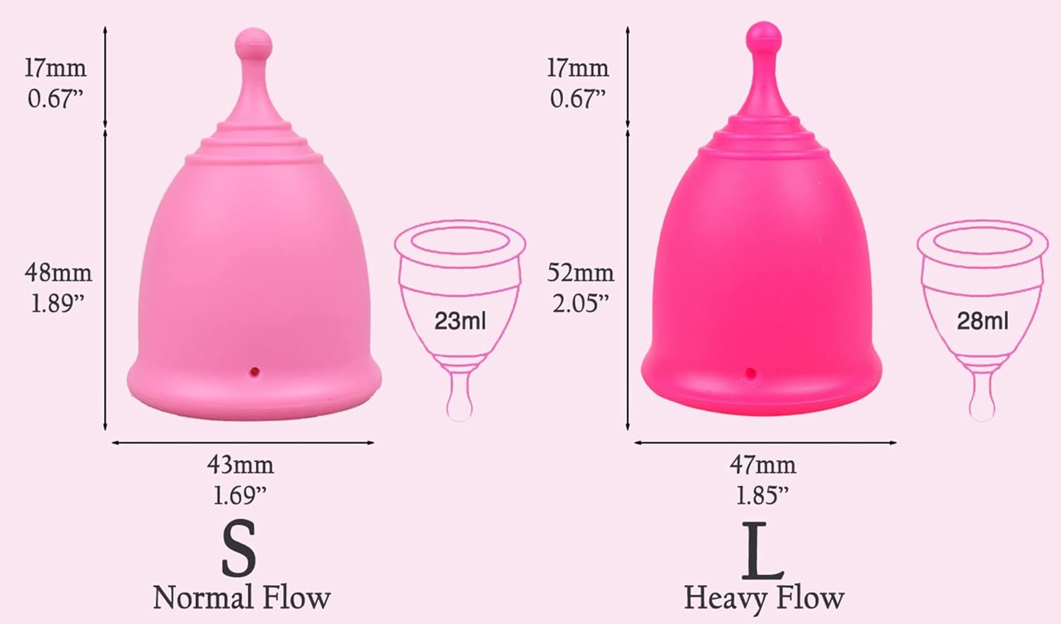 Thumbnail 4 de Shordy Menstrual Cup with Mini Box (Medical Grade Silicone) – Pink, Set of 2