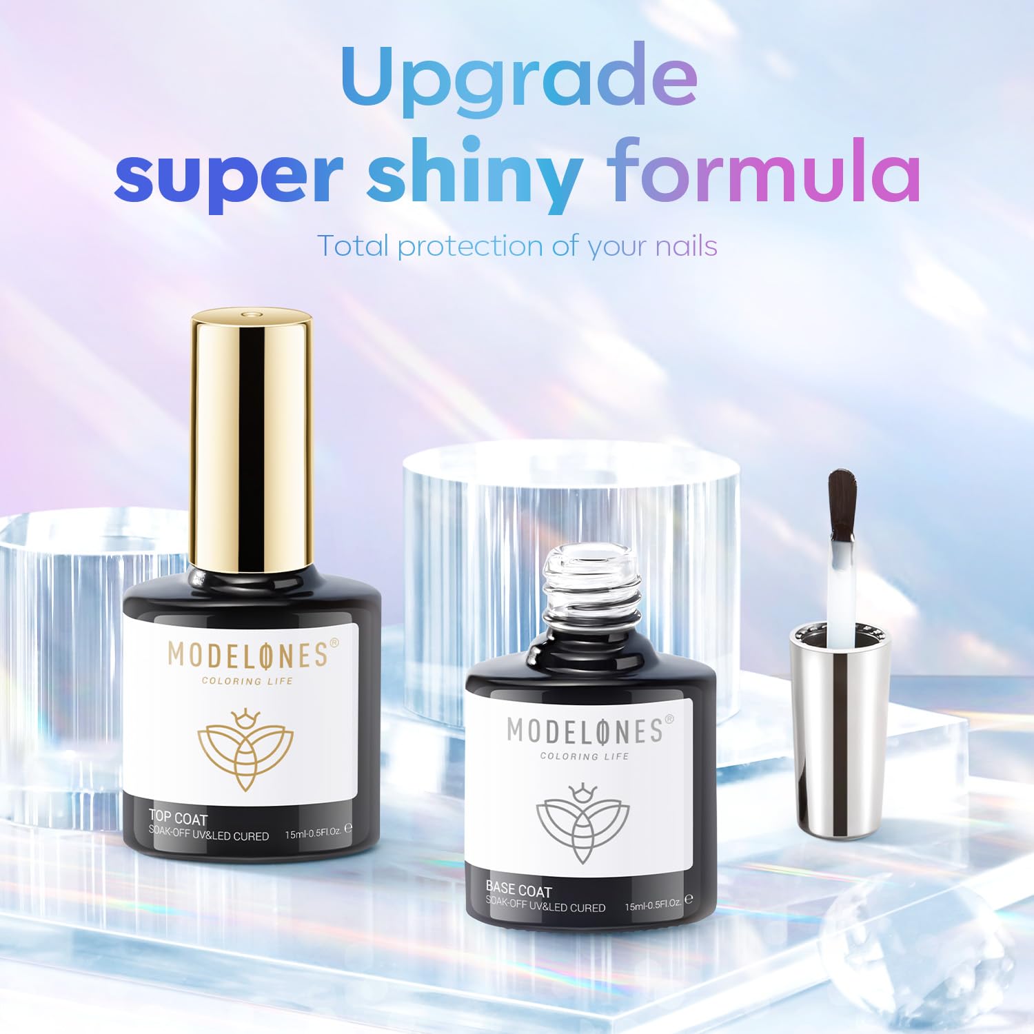 Detalle 2 de modelones Gel Top Coat 15 ml Super Shiny