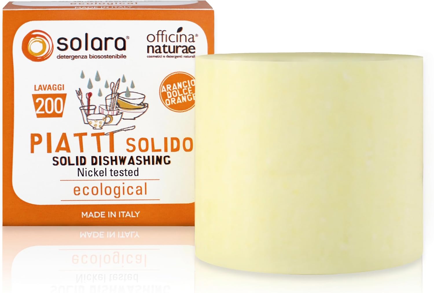 Officina Naturae Solara Lessive Plats Solide Orange Douce – Efficacité concentrée et respectueuse de l’environnement