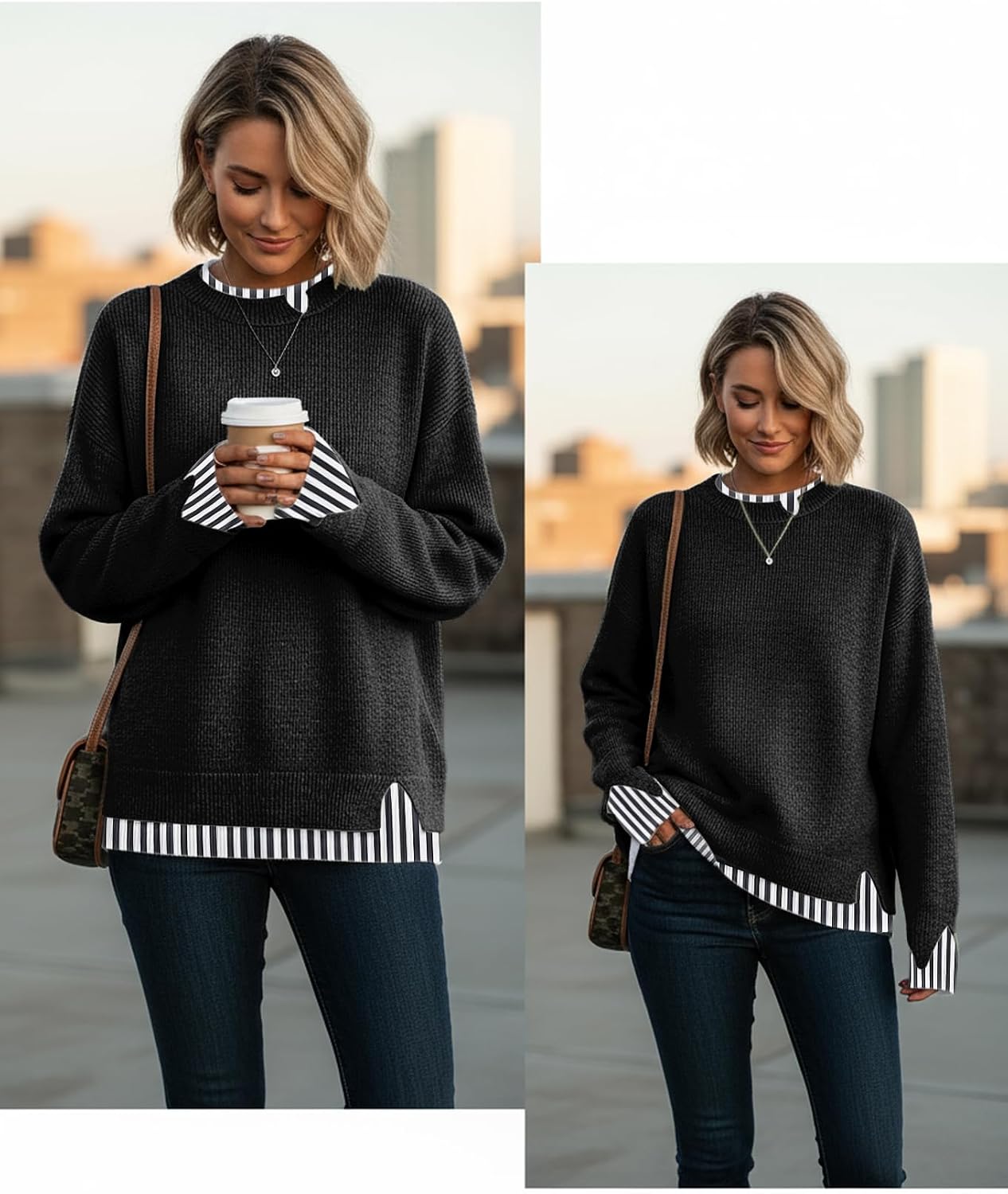 Detalle de Disamer Womens Sweater 2026 Cozy Knit Pullover