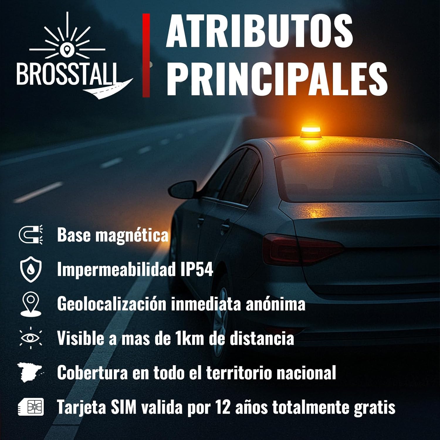 Thumbnail 3 de Brosstall Baliza V16 geolocalizada DGT 3.0