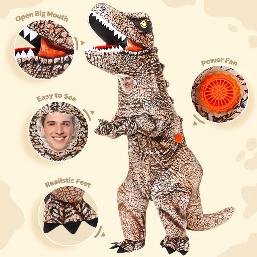 Thumbnail 4 de KOOY Inflatable Dinosaur Costume Adult Size