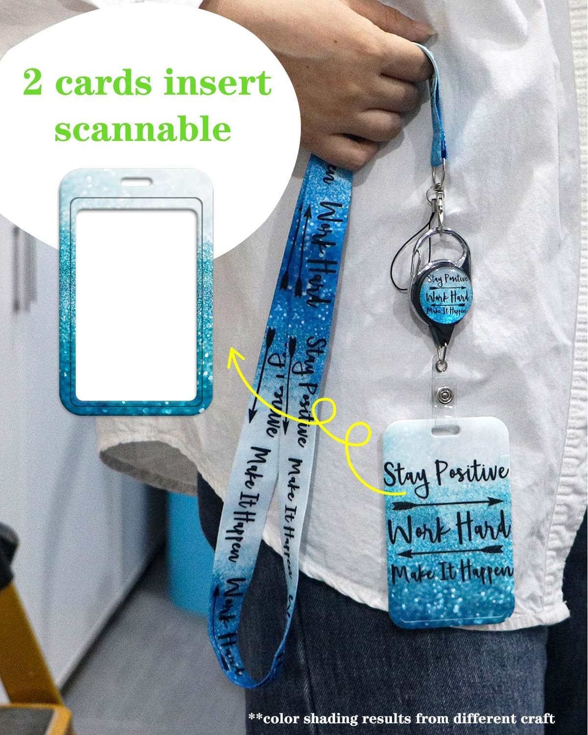 Thumbnail 1 de Blue ID Badge Lanyard with Retractable Reel