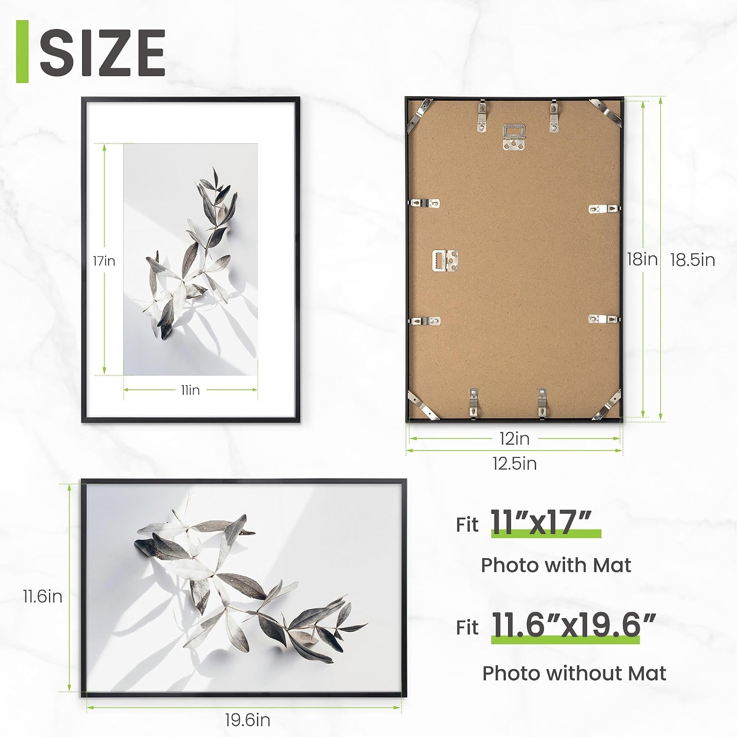 Thumbnail 4 de 12x18 Aluminium picture frame, 31x46 cm