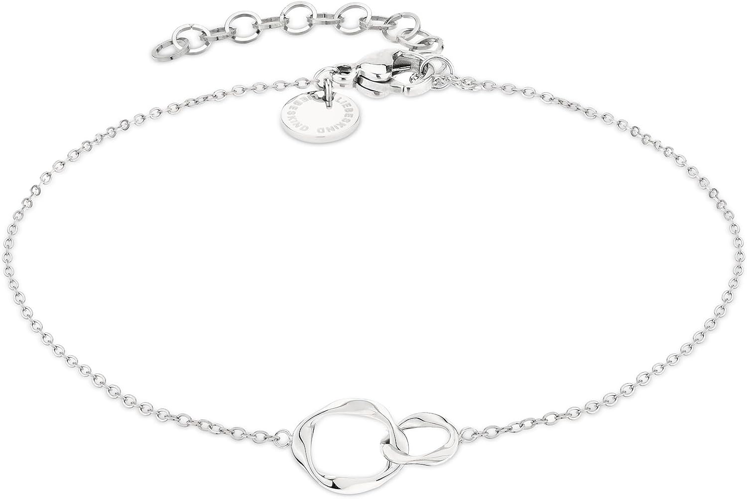Detalle 1 de LIEBESKIND BERLIN Damen Infinity Schmuck – Edelstahlarmband mit organisch geformtem Infinity-Anhänger, IP Roségold