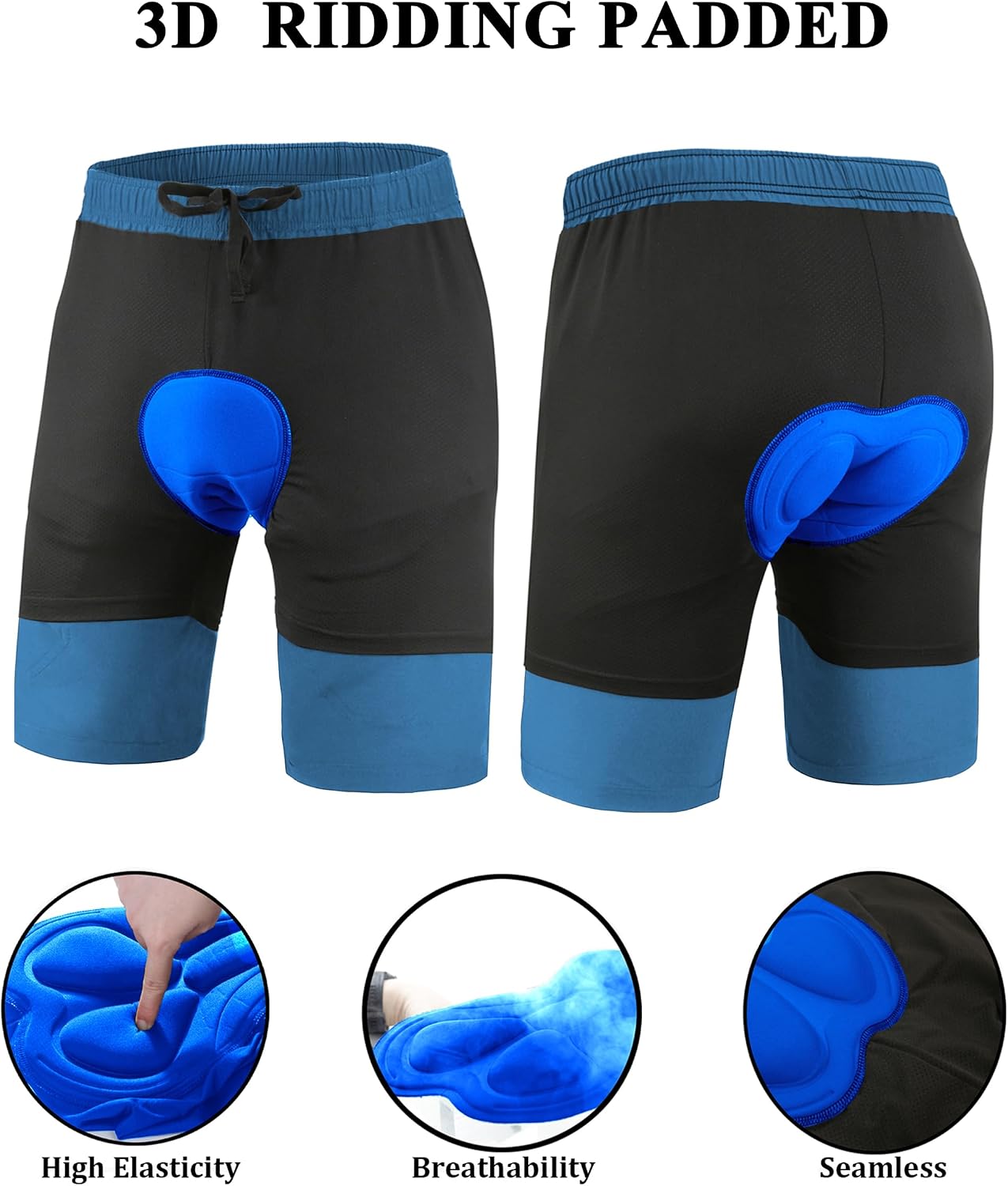 Detalle de Men's Mountain Bike Shorts 3D Padded Baggy Bicycle Riding Cycling Shorts