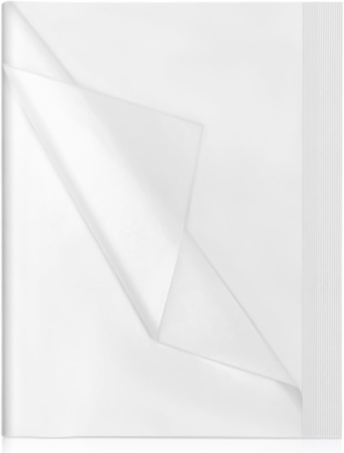 Woric 100 Sheets White Tissue Paper (50x70cm) – 17gsm for Gift Wrapping, Craft & Packaging