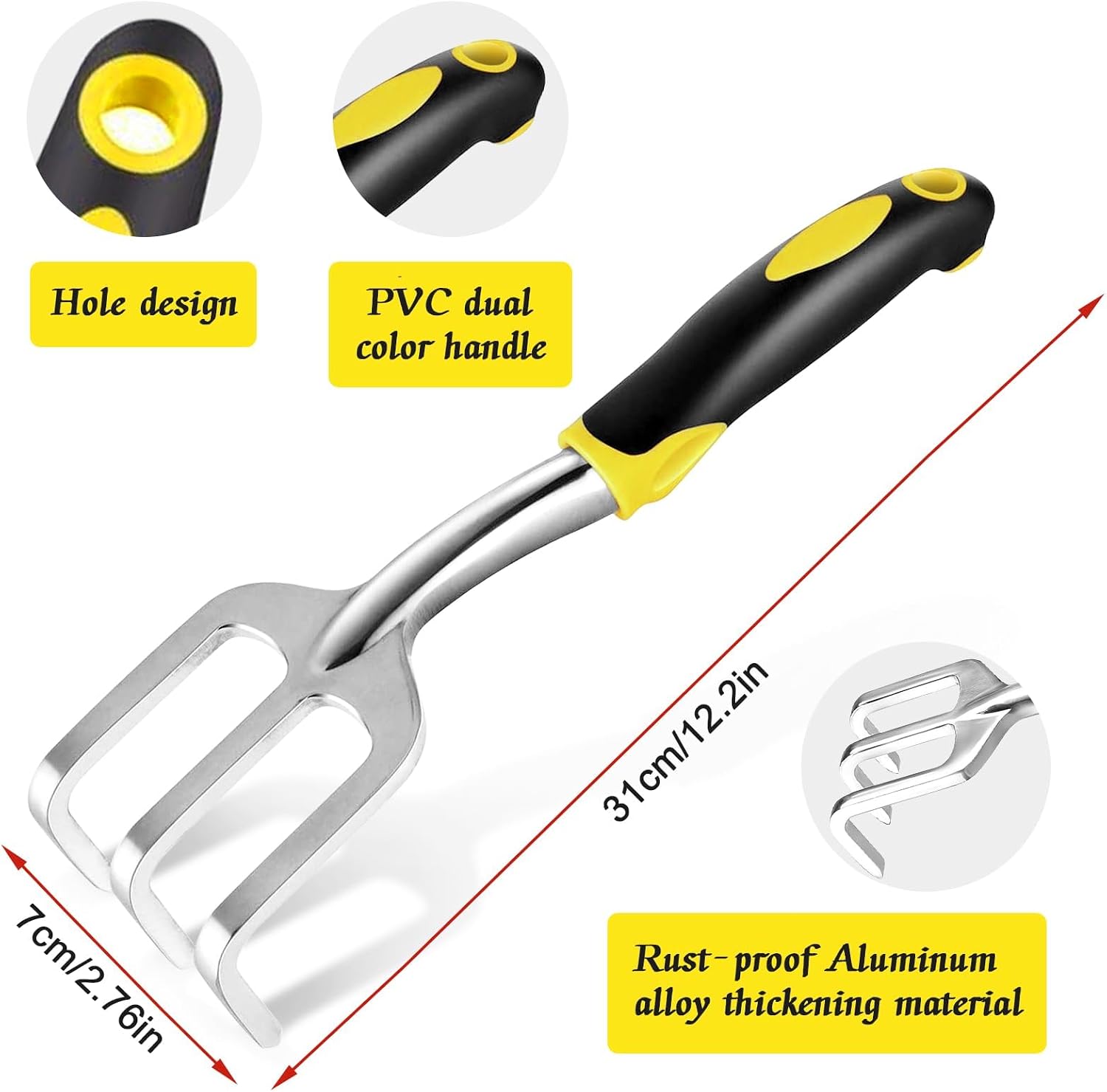 Detalle de Garden Tool Set 3 Piece aluminium tools