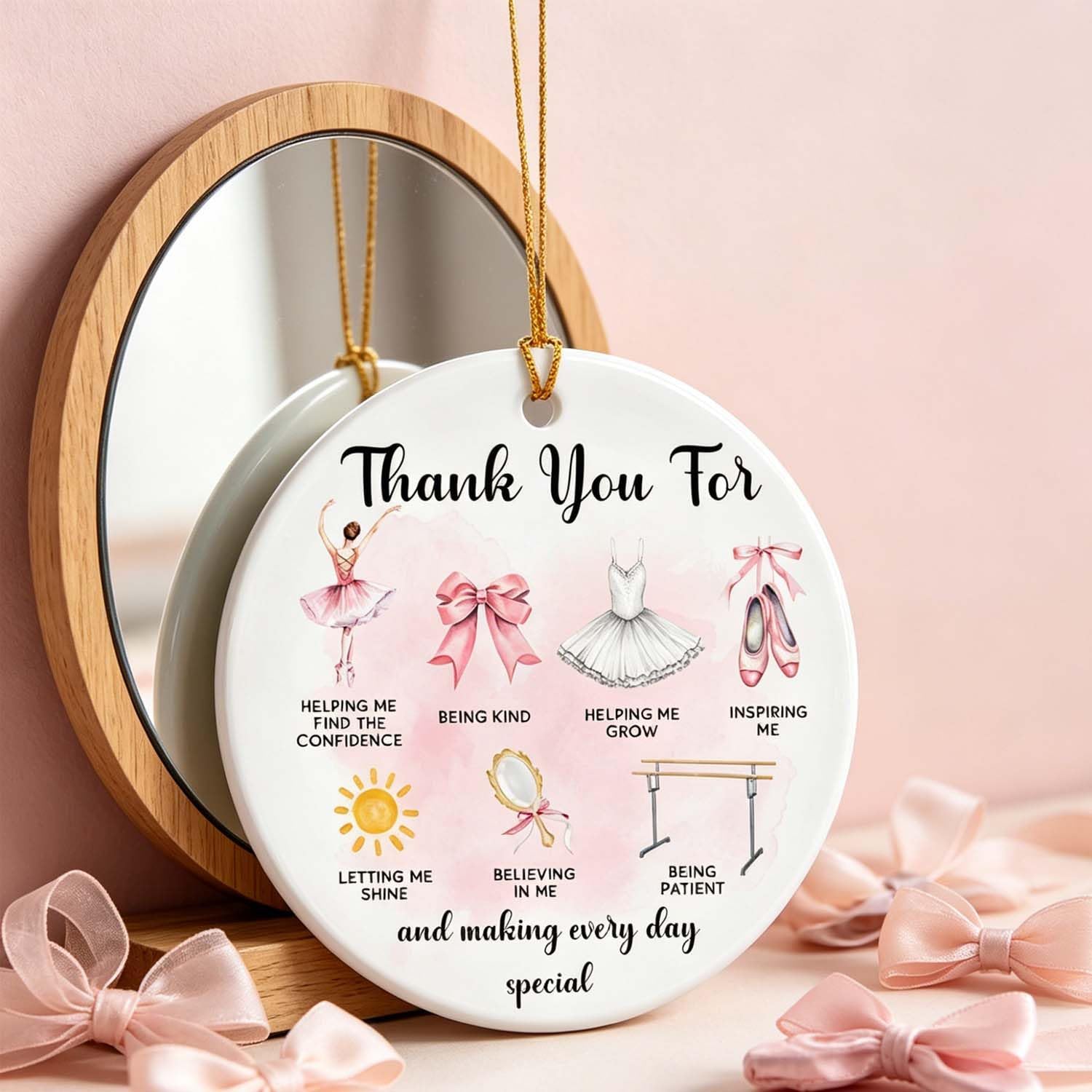 Detalle de Ballet Christmas Ornament, Ceramic