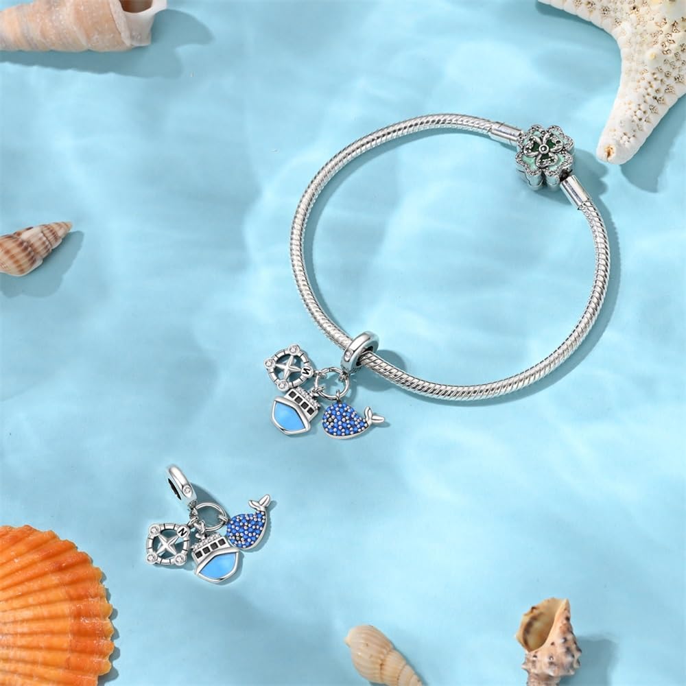 Thumbnail 1 de Pandach Damen Charm Anhänger aus 925 Sterling Silber mit Zirkonia – für Europäische Armbänder & Halsketten
