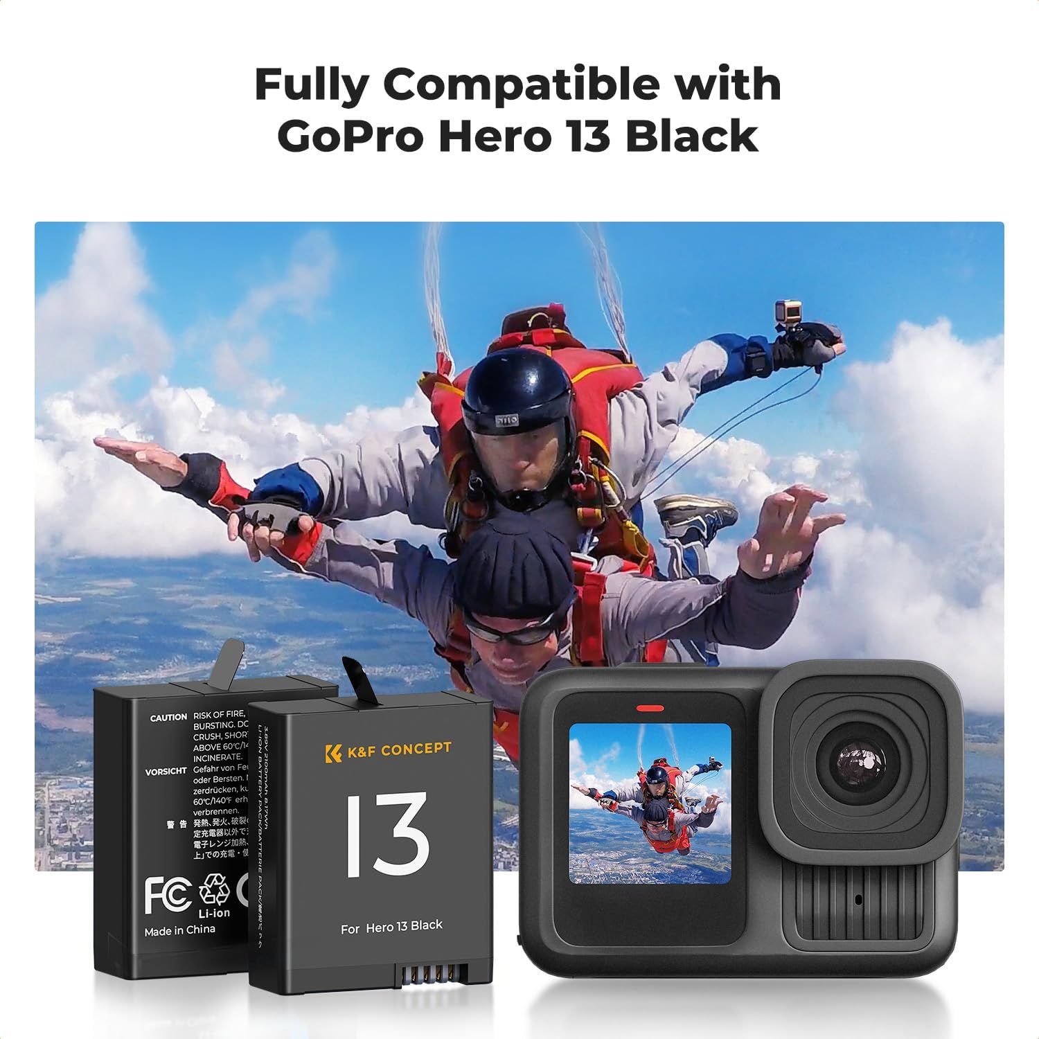 Detalle de K&F CONCEPT Hero 13 Akku 2100mAh