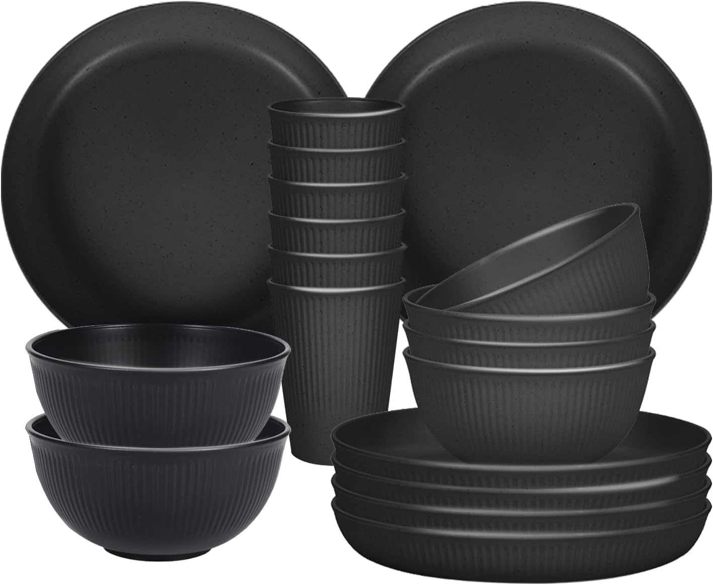 Thumbnail 6 de Camping Plates: Unbreakable Dinner Set for 4 (Rainbow) – 48 Pcs Plastic Picnic Collection