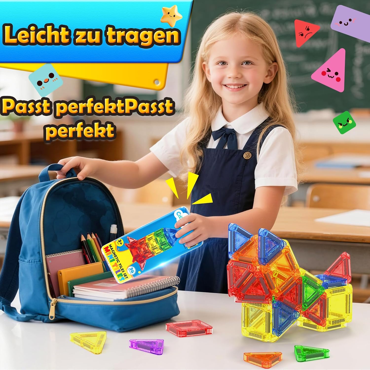Thumbnail 1 de Magnetische Bausteine 36‑teilig für Kleinkinder 🧩