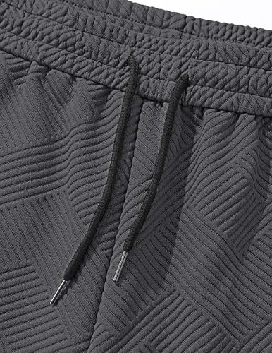Detalle 2 de TARAINYA Textur Kurze Hosen Herren Baumwolle Shorts Sommer Mit Kordelzug