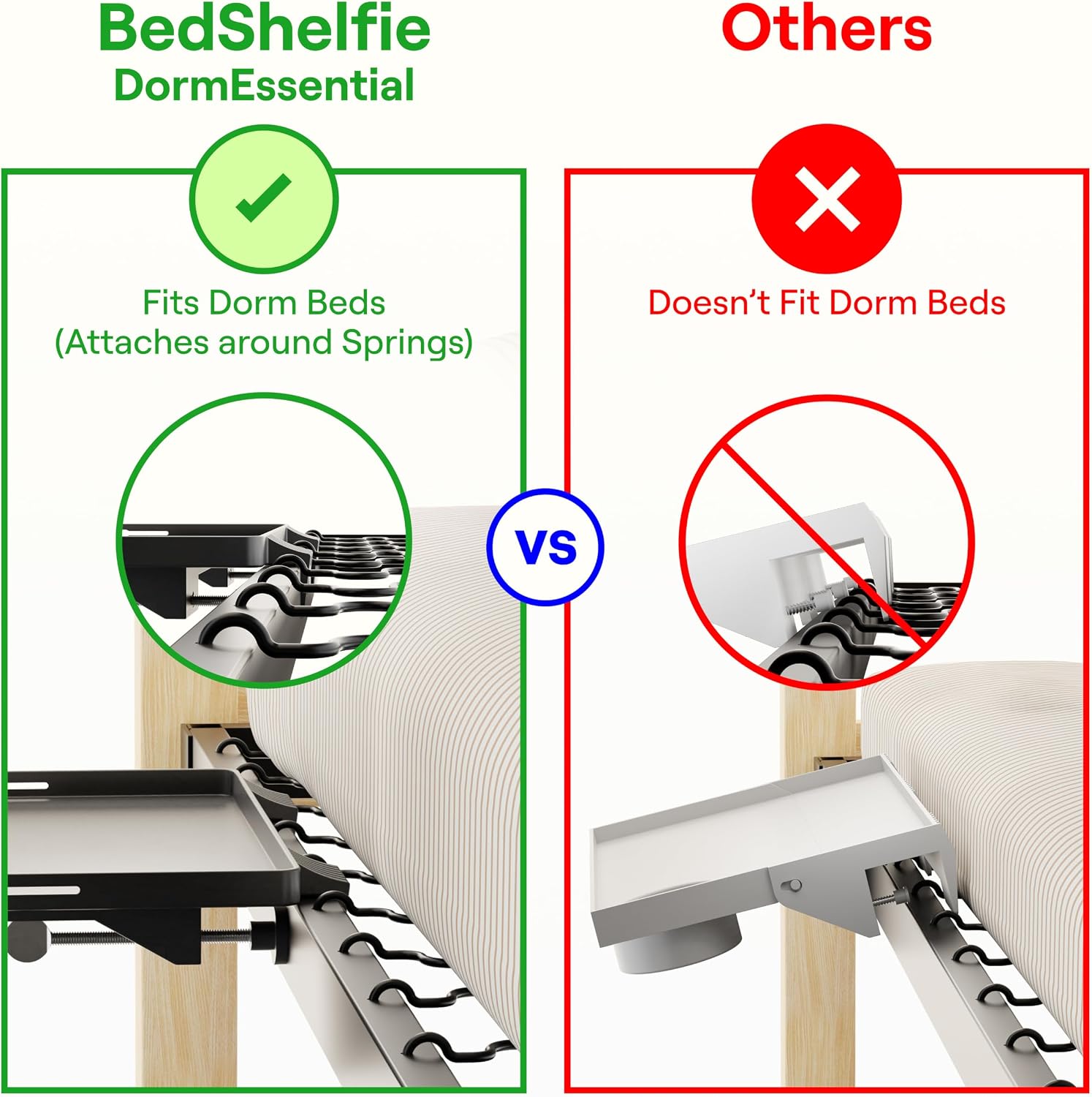 Thumbnail 2 de BedShelfie Bedside Shelf for Dorm Room Bunk Bed & Top Bunk