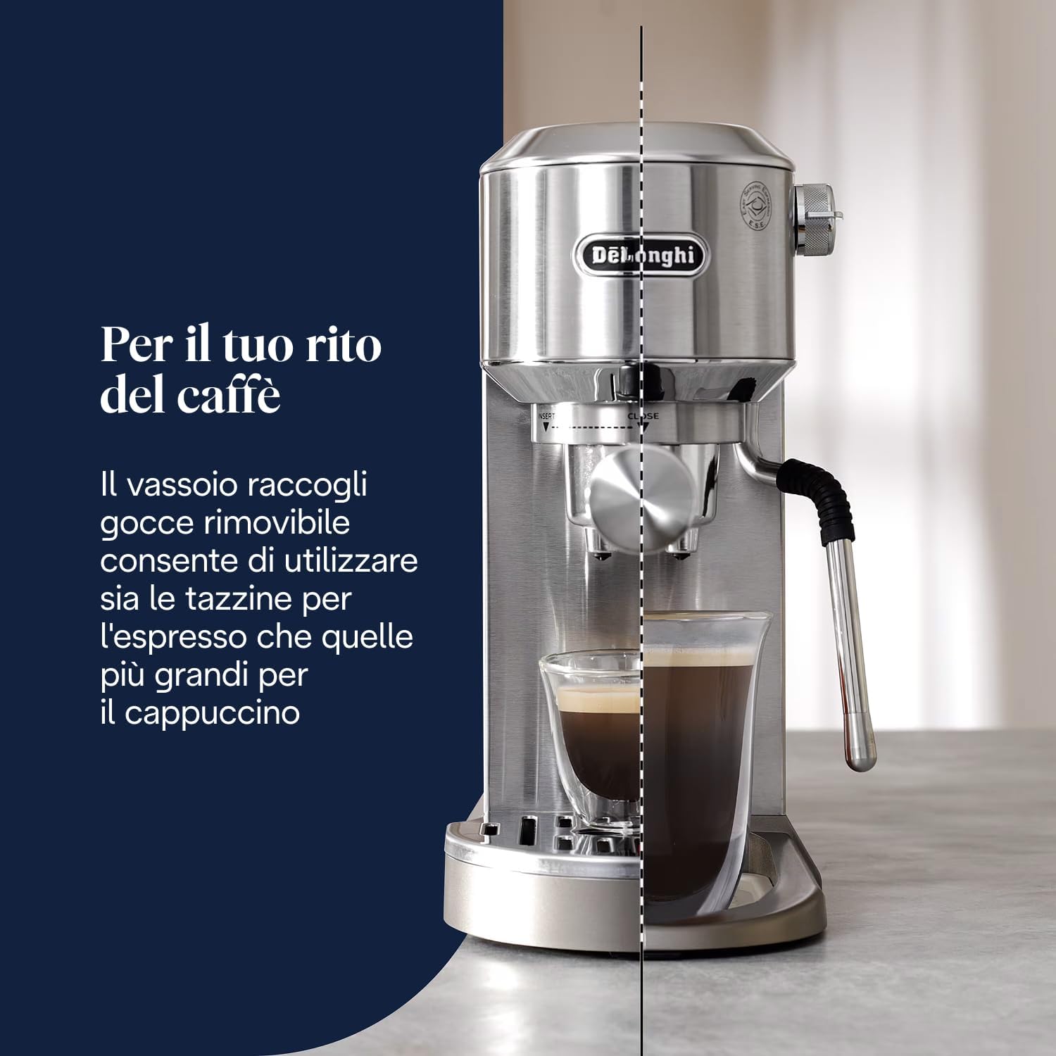 Thumbnail 6 de De’Longhi Dedica Duo EC890.M – Macchina per espresso, cappuccino e Cold Brew con lancia vapore My LatteArt e display touch