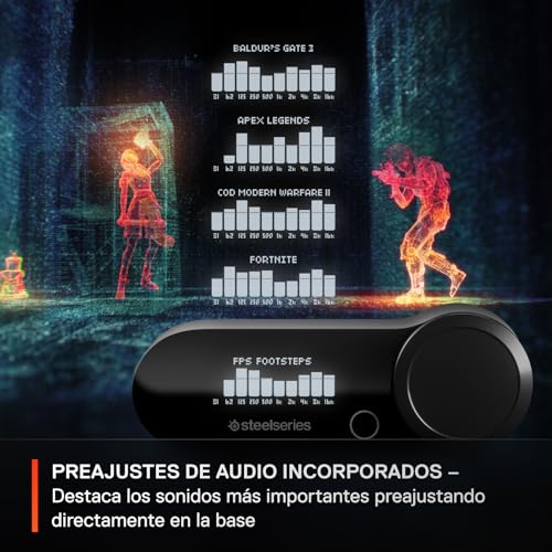 Detalle de SteelSeries Arctis Nova Pro Wireless X: auriculares gaming multisistema con cancelación de ruido y batería intercambiable
