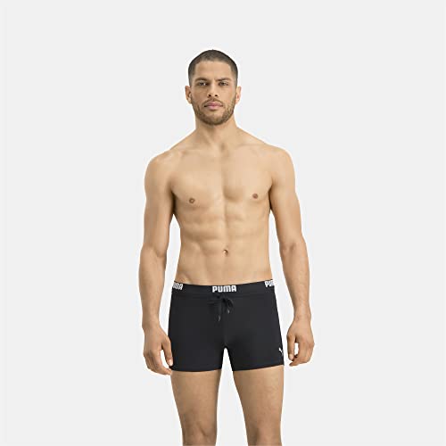 Detalle de PUMA Swim Trunk Logo Homme – Noir, taille M