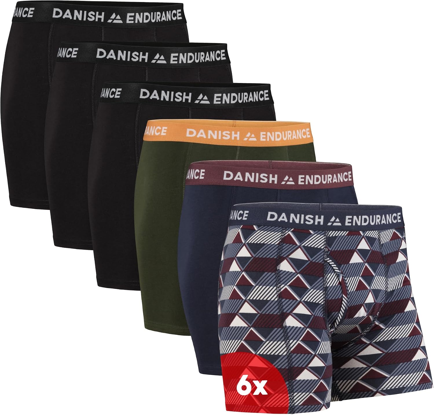Thumbnail 6 de Danish Endurance Lot de 3 Boxers élastiques en coton pour homme