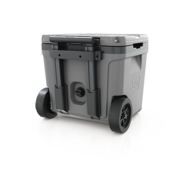 Detalle de Ninja FrostVault FB230EUGY: Enfriador con Ruedas de 28 L y Dry Zone de Shark en color Gris