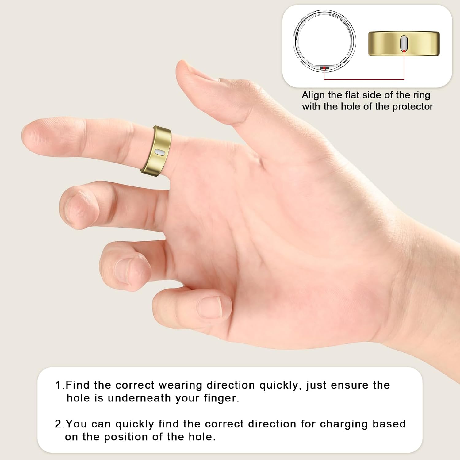 Thumbnail 3 de 3 Pack TPU Ring Covers for Oura Ring Gen 3/4 and Ultrahuman — Anti-Scratch Protection in Silver, Gold & Rose Gold (Size 8)