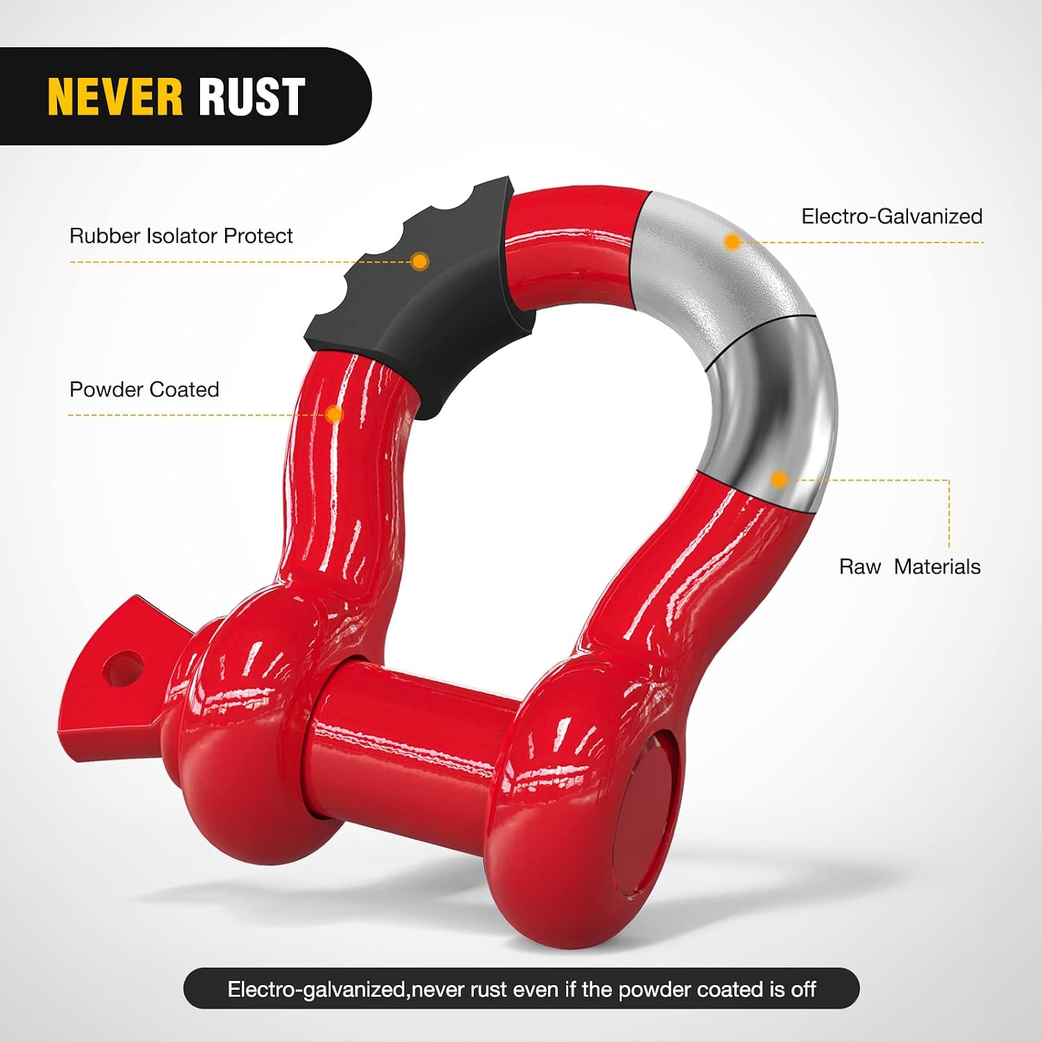 Thumbnail 3 de Nilight 3/4" D-Ring Shackle 4.75 Ton