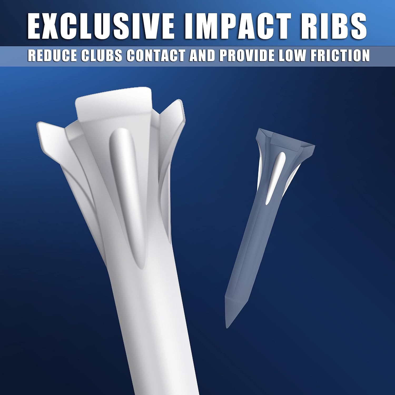 Detalle de CHAMPKEY Professional 3 Prongs Golf Tees 120 Pack – Low Friction, Durable Hybrid Plastic