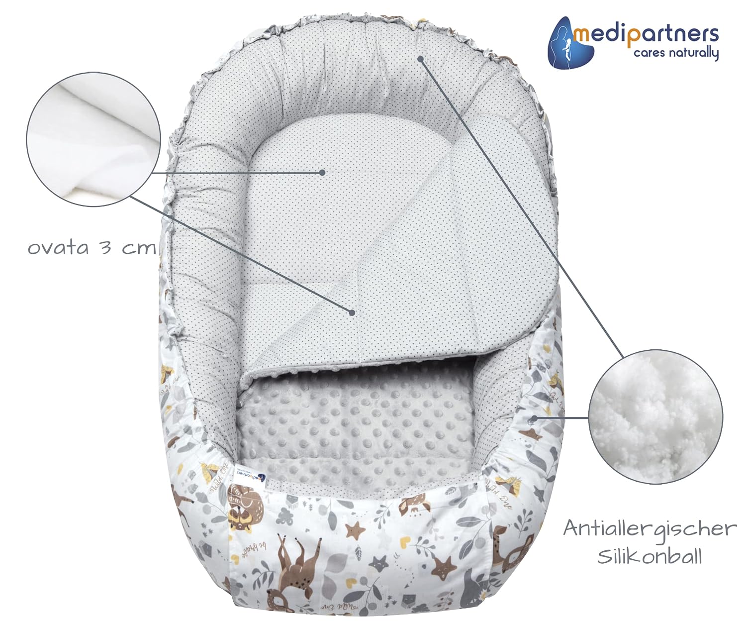 Thumbnail 6 de Medi Partners Babynest 100x60x15 Kuschelnest
