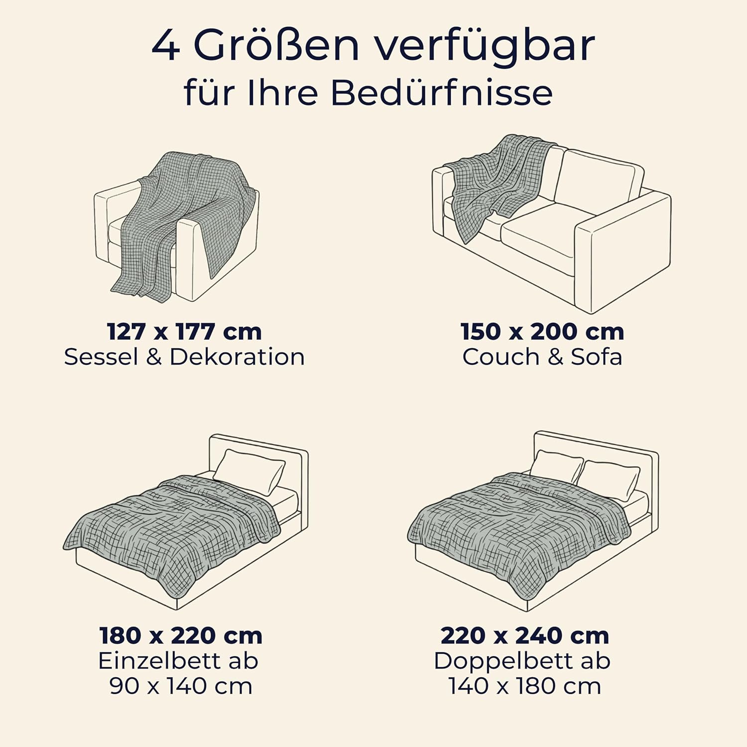 Thumbnail 2 de Dreamzie Musselin Tagesdecke 180x220 cm – leichte Baumwollgaze in Hellgrün (Oeko-Tex zertifiziert)