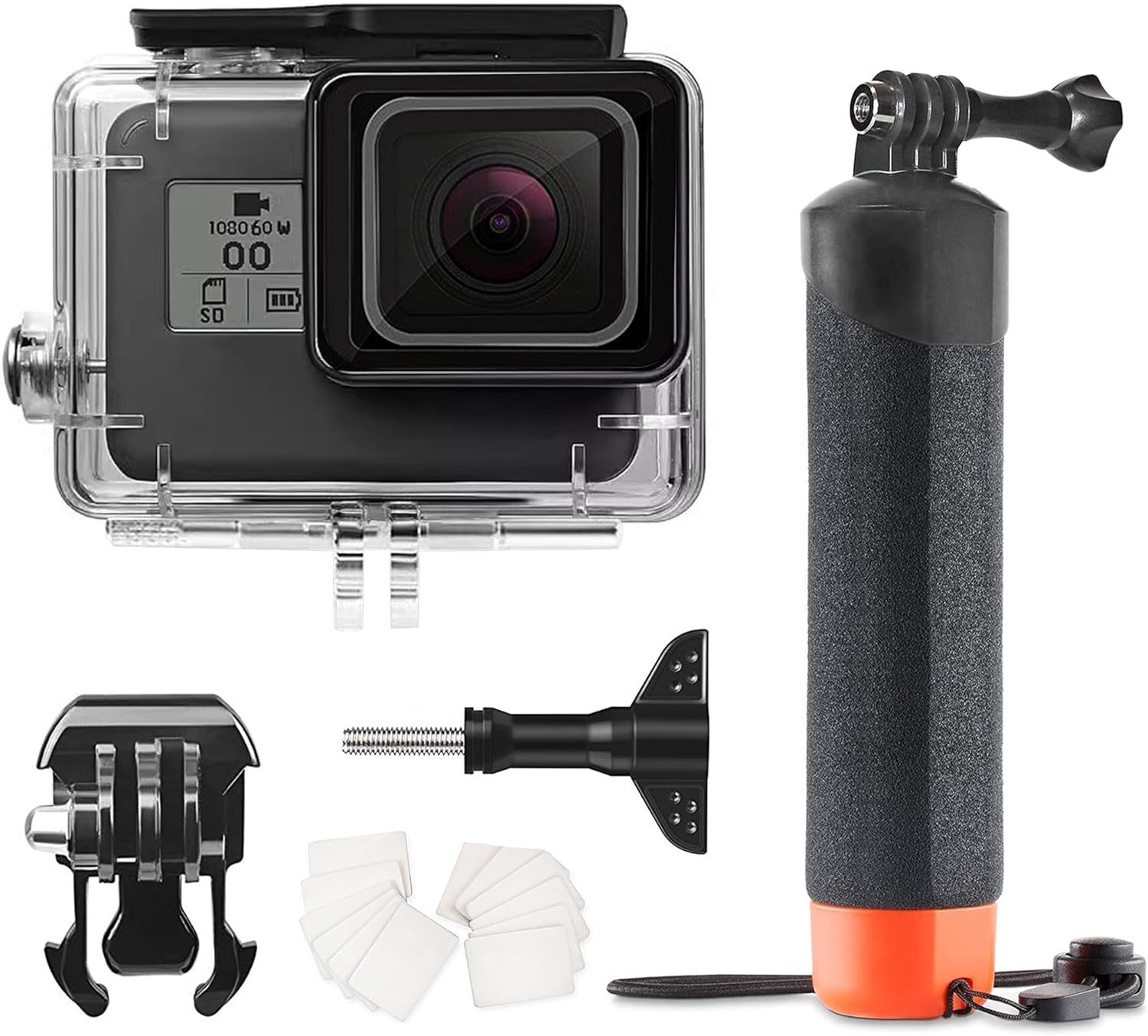 Thumbnail 6 de FitStill 60M/196FT Underwater Waterproof Case for Go Pro Hero 8 Black with 3 Dive Filters, Floating Handle & Accessory Kit