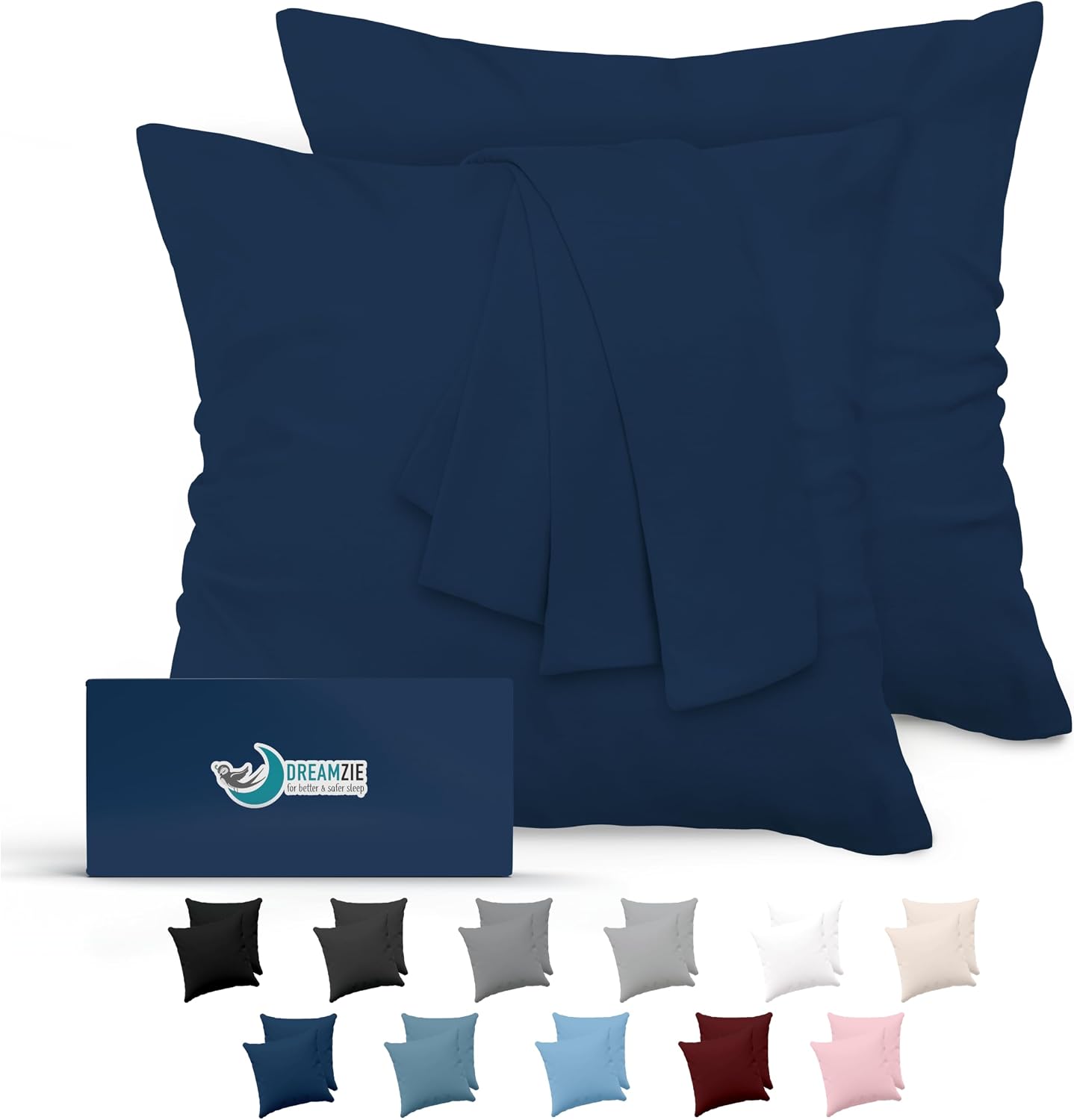 Detalle de Dreamzie Taie Oreiller 65x65 Lot de 2 Microfibre