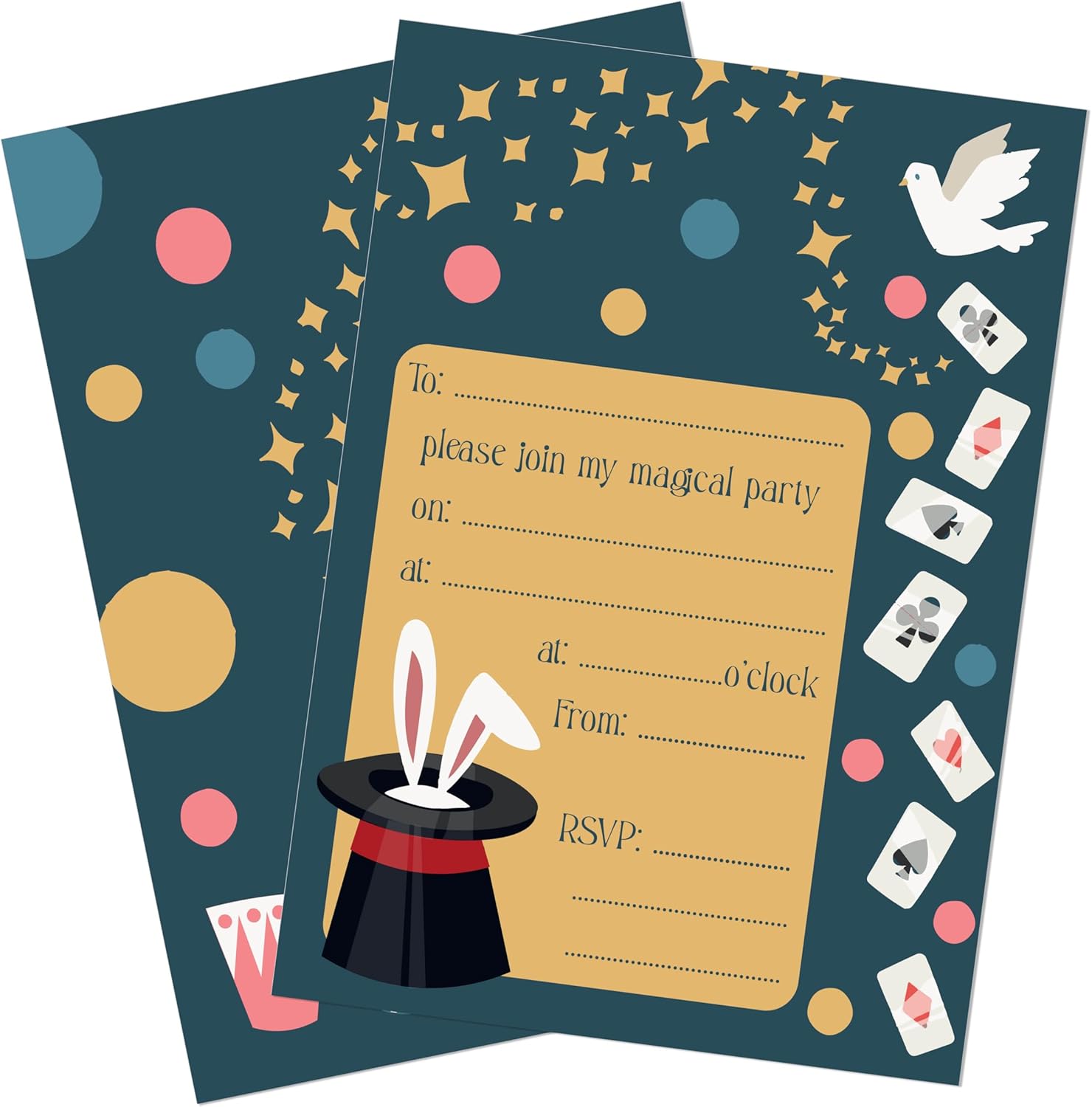 Thumbnail 5 de M & G Mustard & Gray Animal Parade children’s party invitations (A5, x24 invites only)