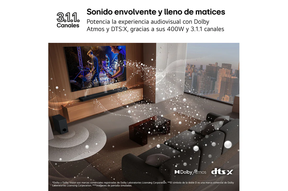 Thumbnail 5 de LG S70TY Barra de sonido 3.1.1, 400 W 🎵