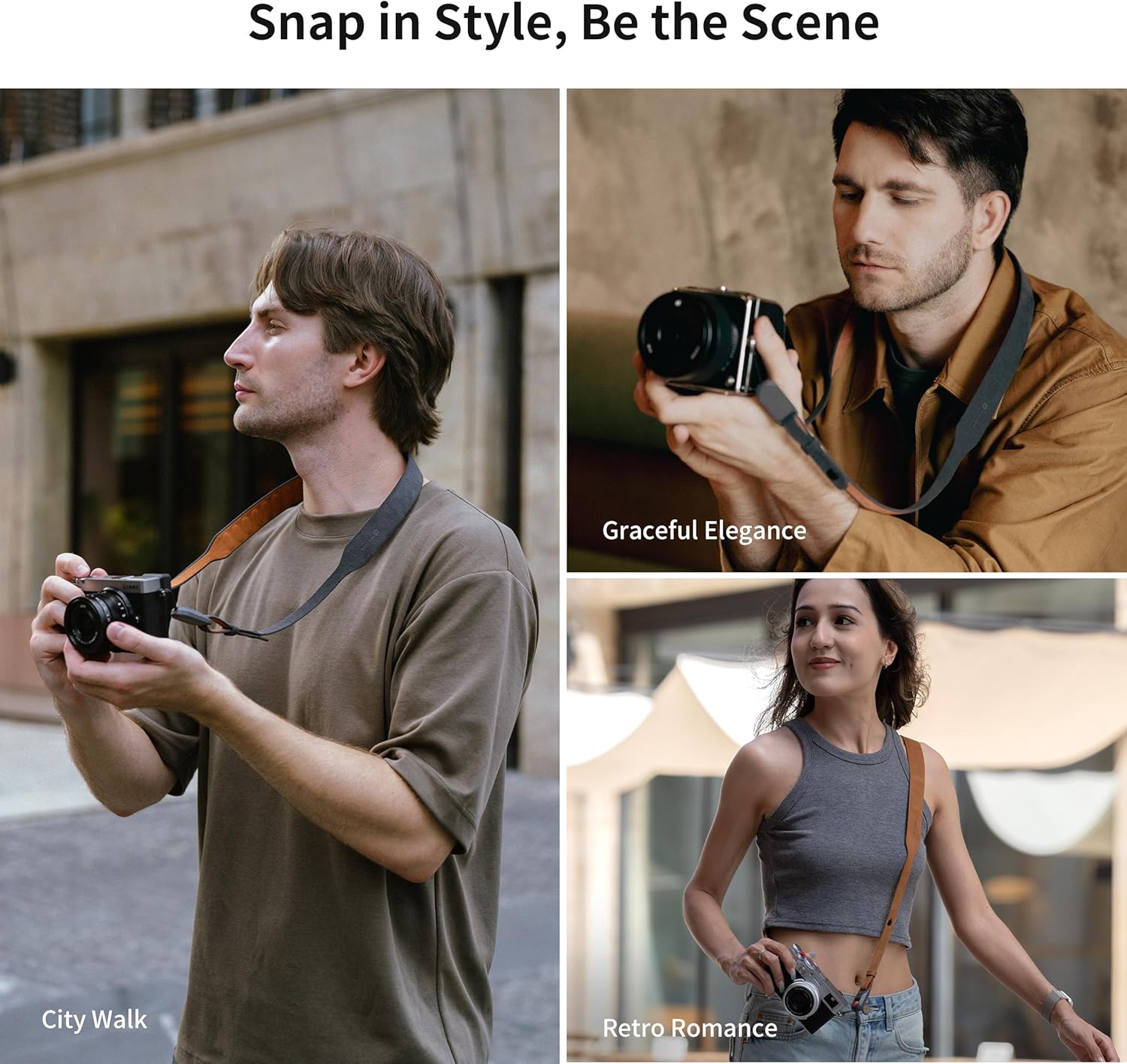 Thumbnail 1 de PGYTECH Tracolla per Fotocamera in Stile Retrò – Regolabile con Gancio Rapido