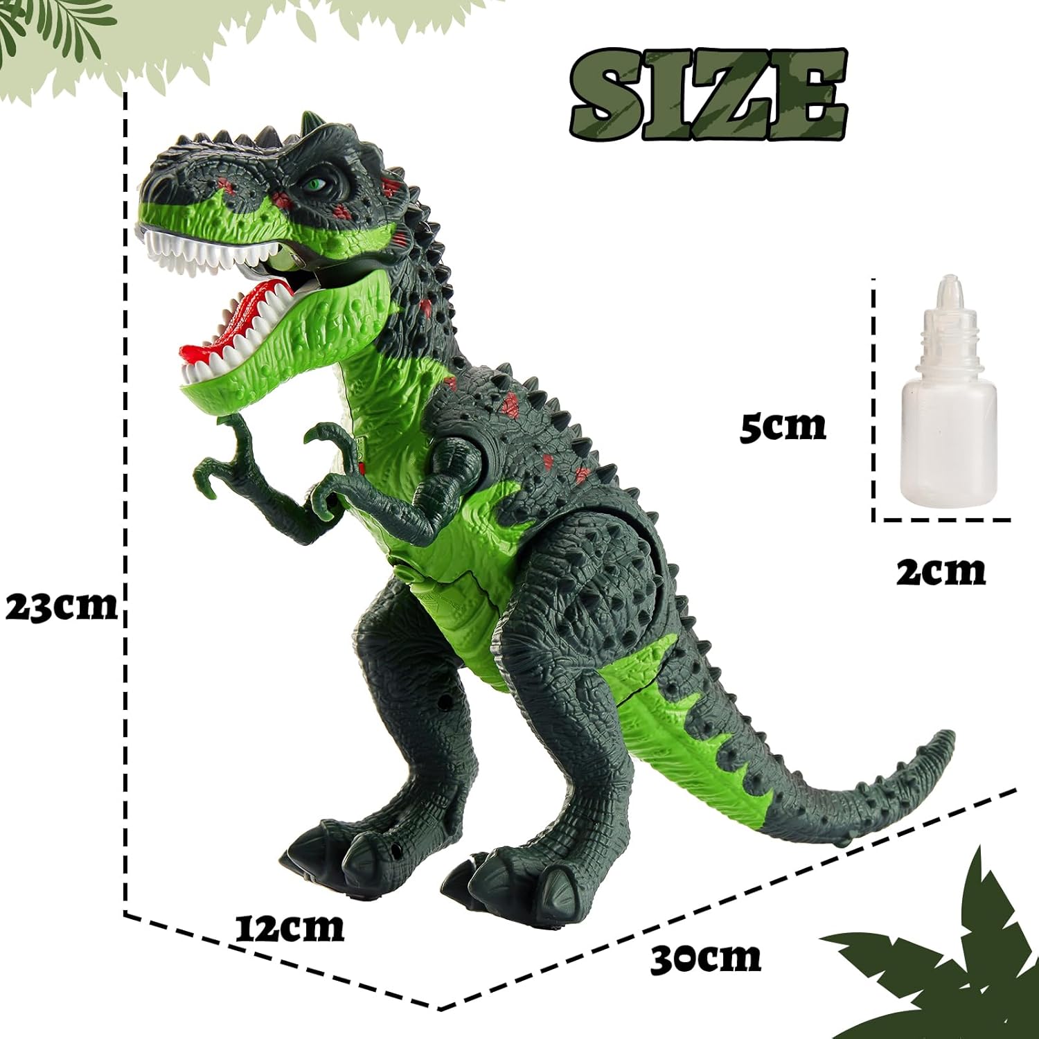 Detalle de HYAKIDS Walking Dinosaur T-Rex Toy with Water Spray, Lights & Roar Sounds (3+ years)