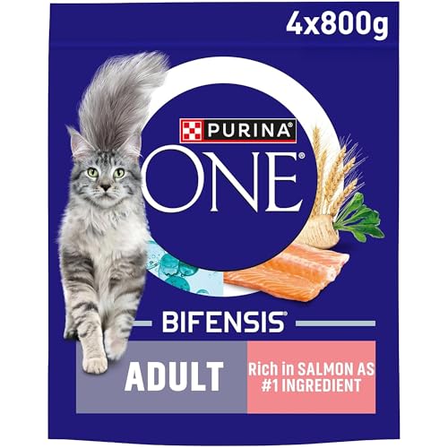 Detalle de Purina One Salmon Dry Cat Food 800g (Pack of 4) – Adult Cat Nutrition
