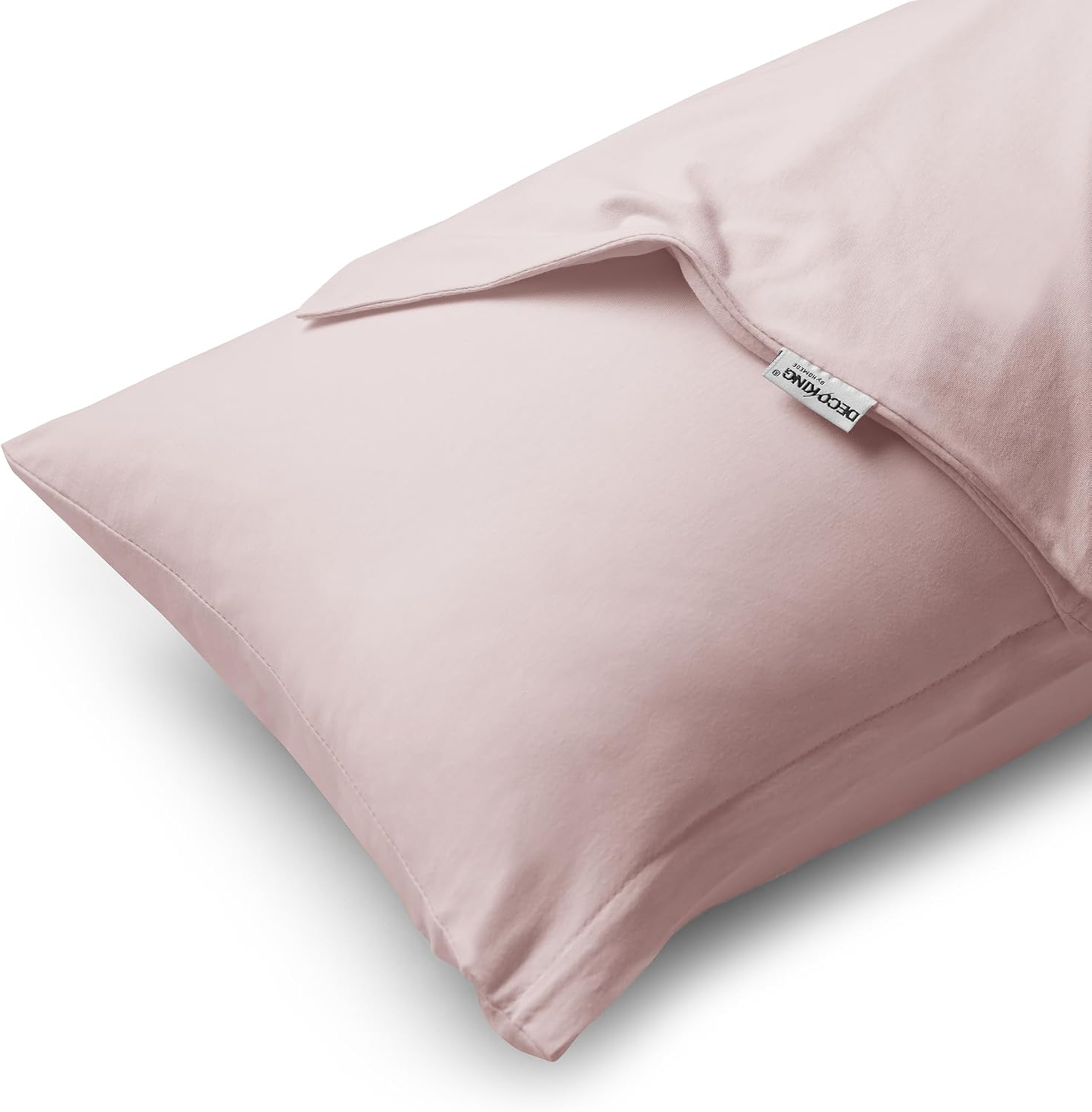 Detalle de DecoKing Taies d'oreiller 40 x 120 cm 2 unités en jersey coton lilas
