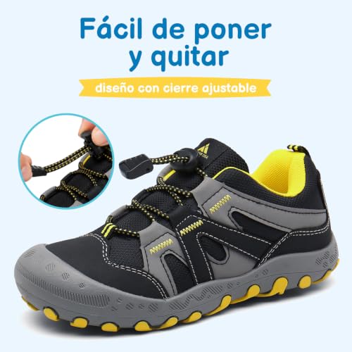 Thumbnail 5 de Mishansha Zapatillas Deportivas para Niños y Niñas – Negrooscuro, Talla 34