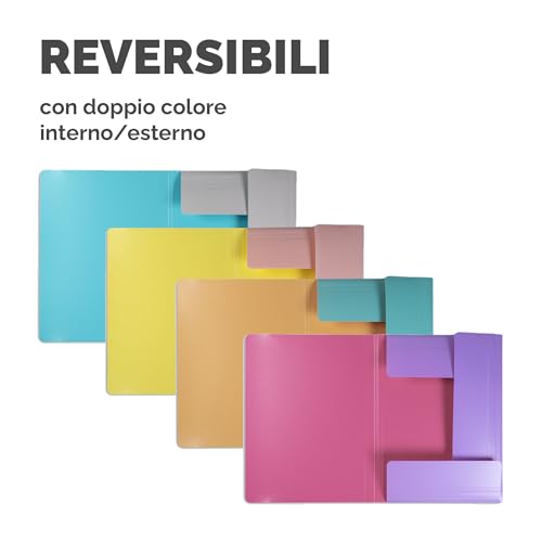Thumbnail 2 de Fellowes Cartelline 3 Lembi ViceVersa – Confezione da 4, Assortite, con Elastico Aggiuntivo