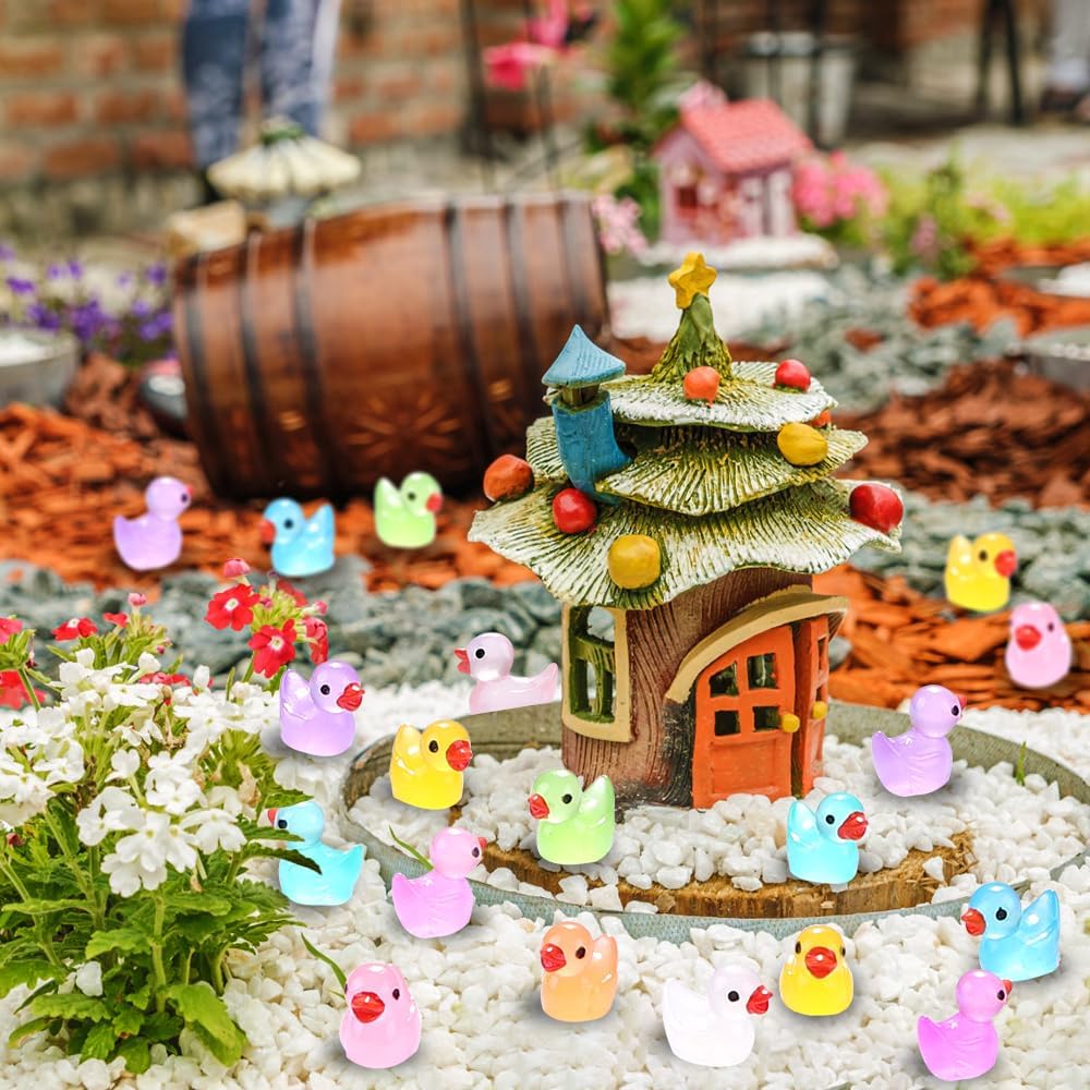 Detalle 2 de DULEFUN Luminous Mini Resin Duck 200pcs for Decor ๐ฅ