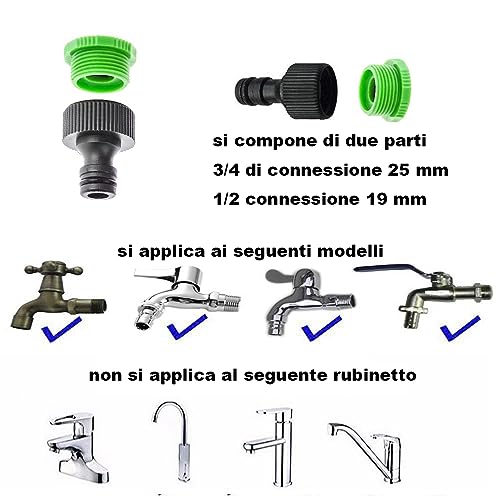 Detalle de Tubo Giardino Estensibile XIBALOM 15 m (50 ft) con Pistola Spruzzo 8 Funzioni