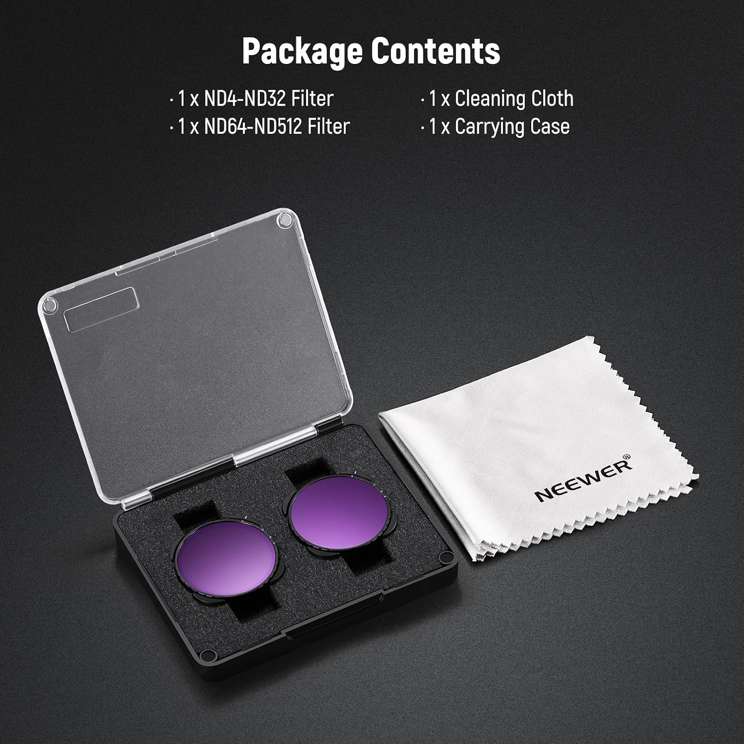 Thumbnail 6 de NEEWER Variable ND4-32 & ND64-512 Filter Set (2 Pack) for GoPro: Slim, Multicoated HD Glass