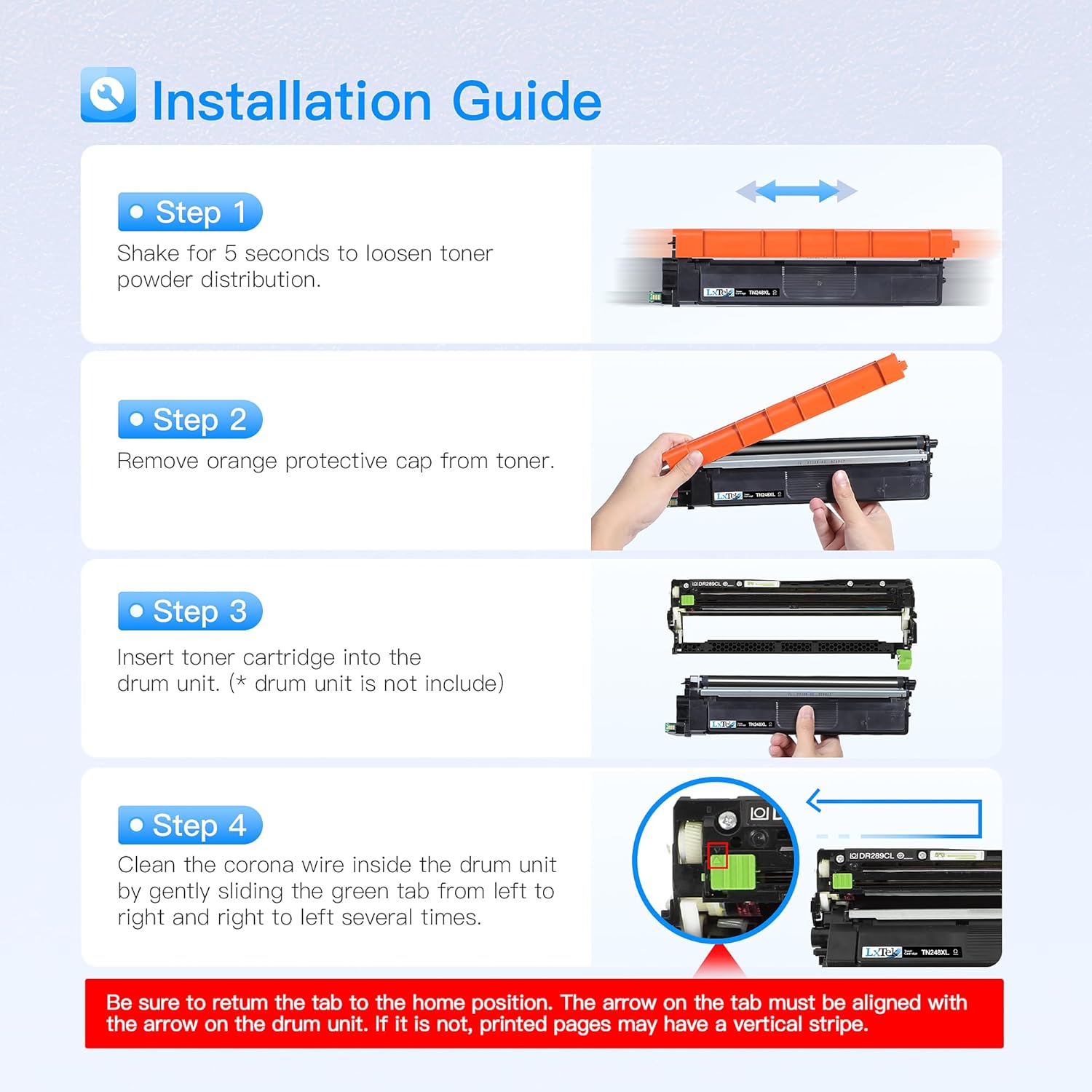 Thumbnail 3 de LxTek TN248XL / TN-248XL Compatible Brother TN-248 Toner 4-Pack (Black/C/M/Y)