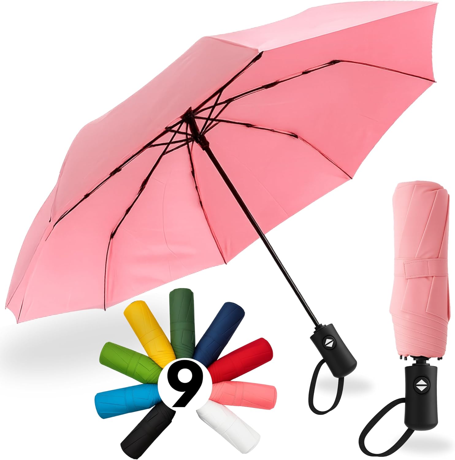 Detalle 2 de Drytogo Ombrello pieghevole impermeabile resistente al vento ☂