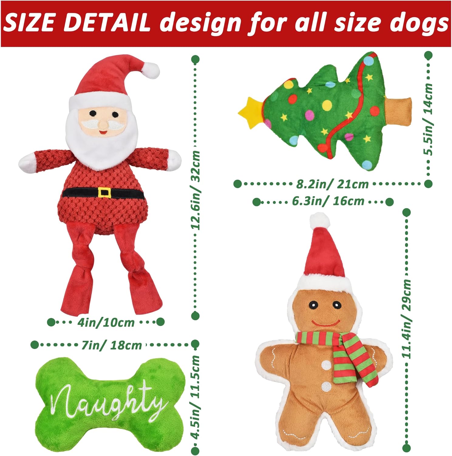Thumbnail 5 de Jouets couineurs LECHONG pour chien, lot de 4