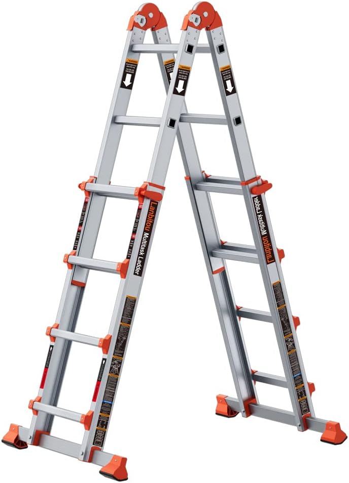 Detalle 2 de LANBITOU TSZ9001-4 Multi-Position Telescoping Ladder, 2 mm Aluminum