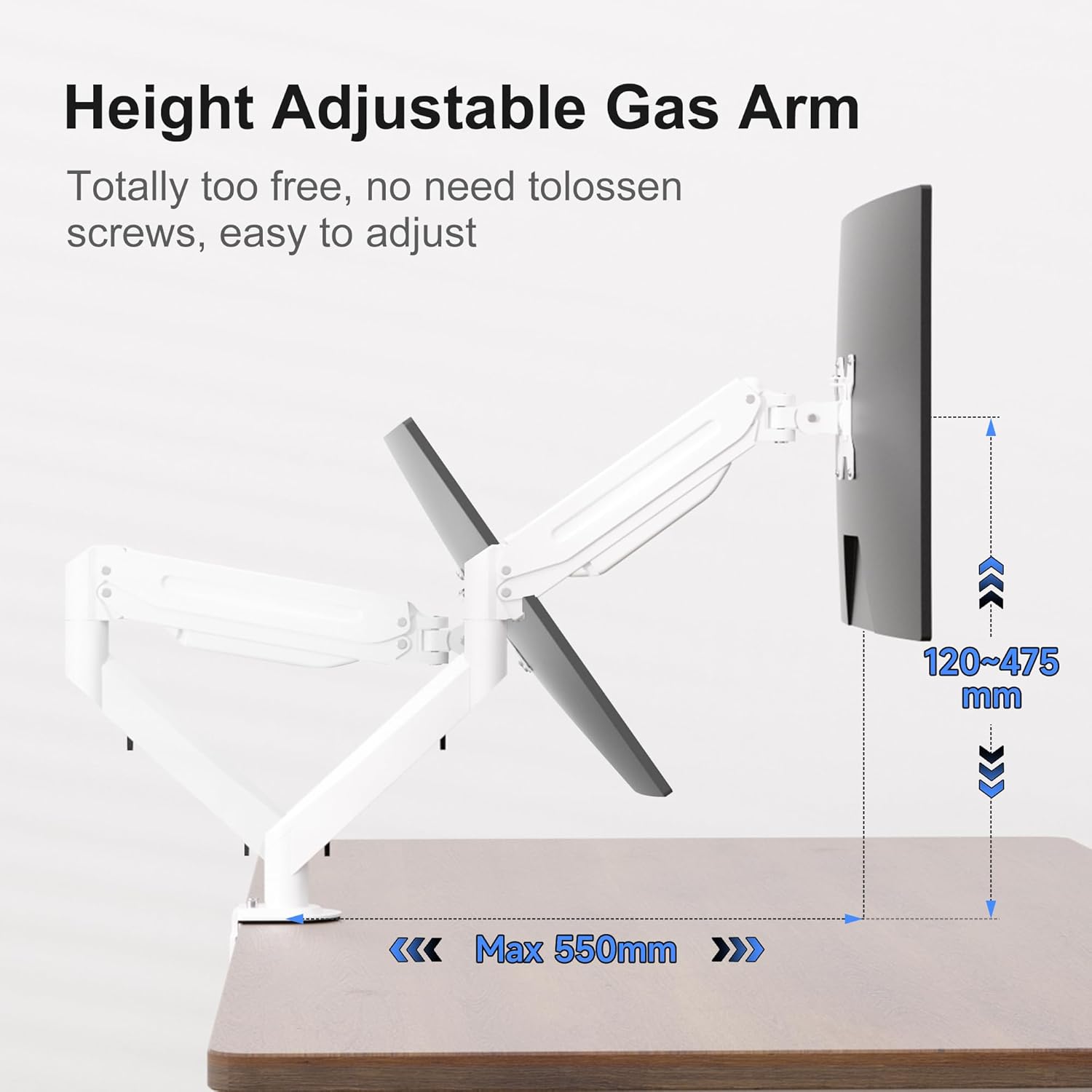 Detalle 1 de Suptek single monitor arm up to 6kg VESA