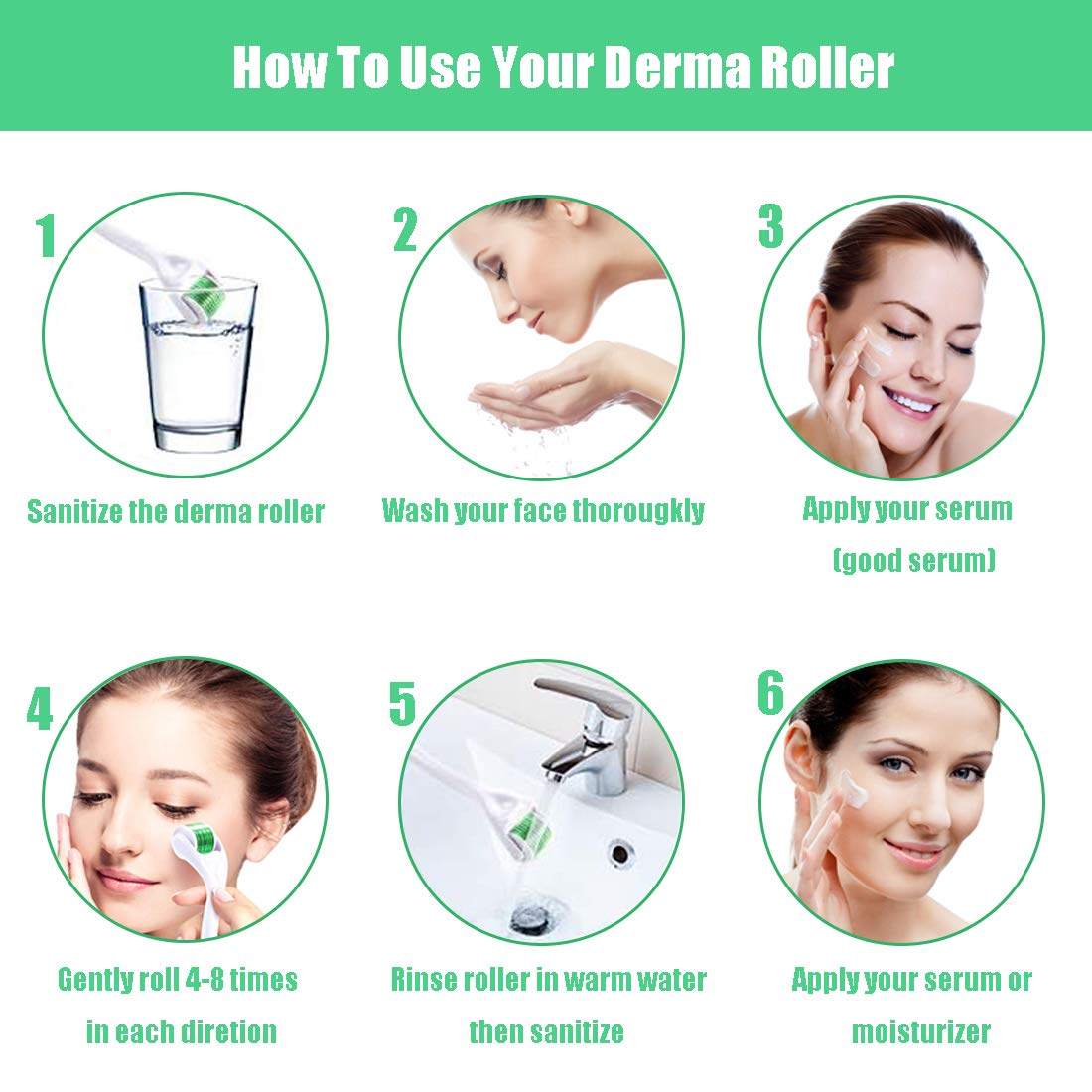 Detalle 2 de Derma-Roller 0,5 mm Microneedling 540 Nadeln