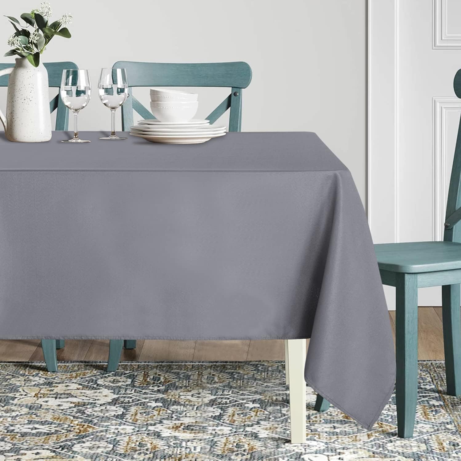 Detalle 2 de sancua Square Tablecloth 54 x 54 Inch washable polyester 🧾