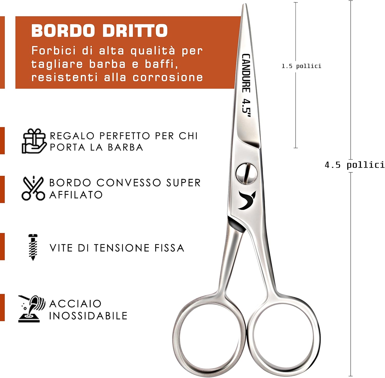 Detalle de Forbici Baffi Barba Naso e Orecchie Depilazione Capelli per Neonati – Strumento 4,5